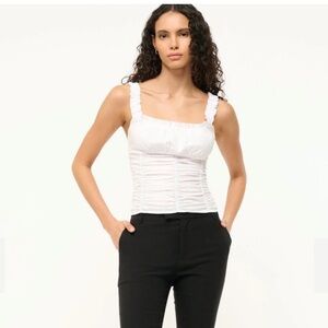 Staud Cotton woman’s white Nic Top size large